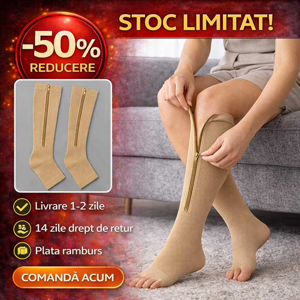 Ciorapi Compresivi pentru Stimularea Circulației Sângelui